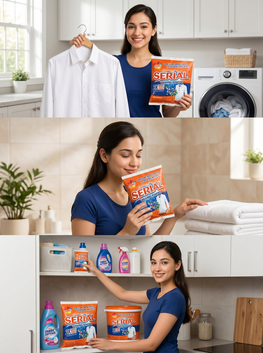 Serial washing Machine detergent